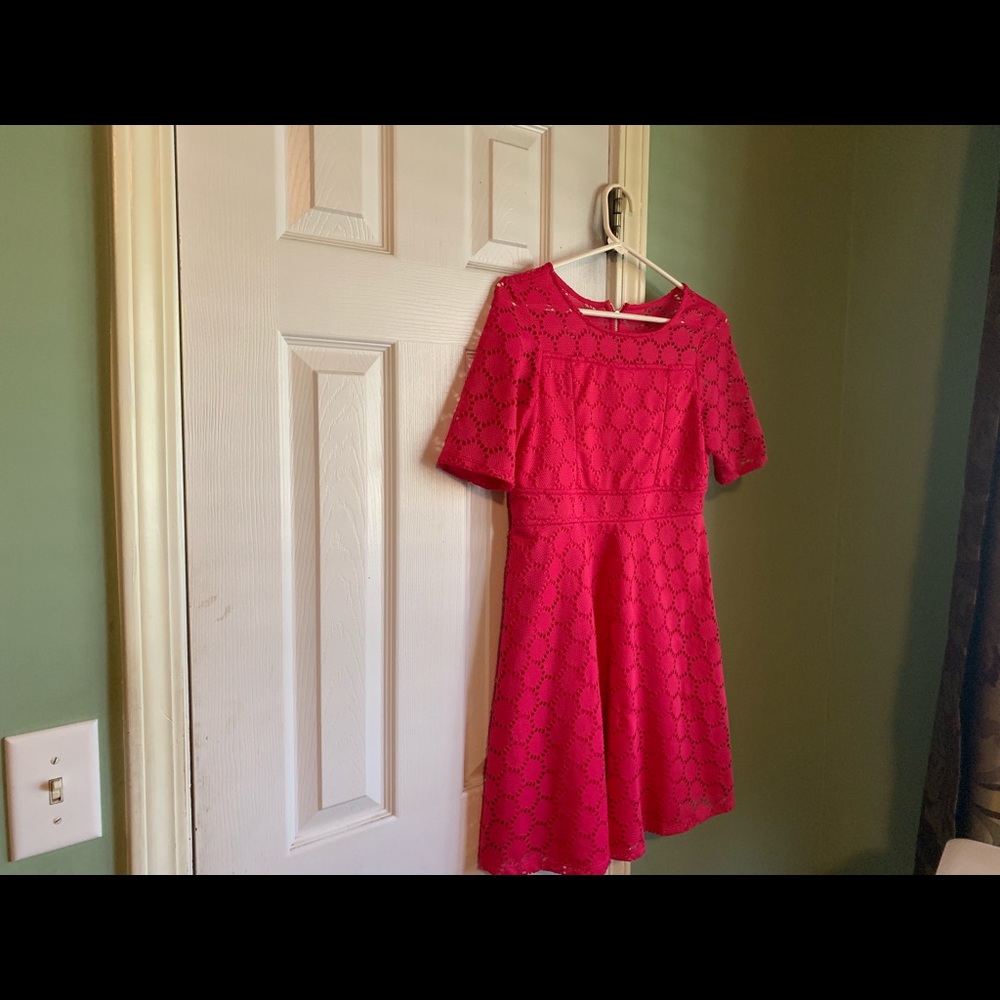 pink lace dress